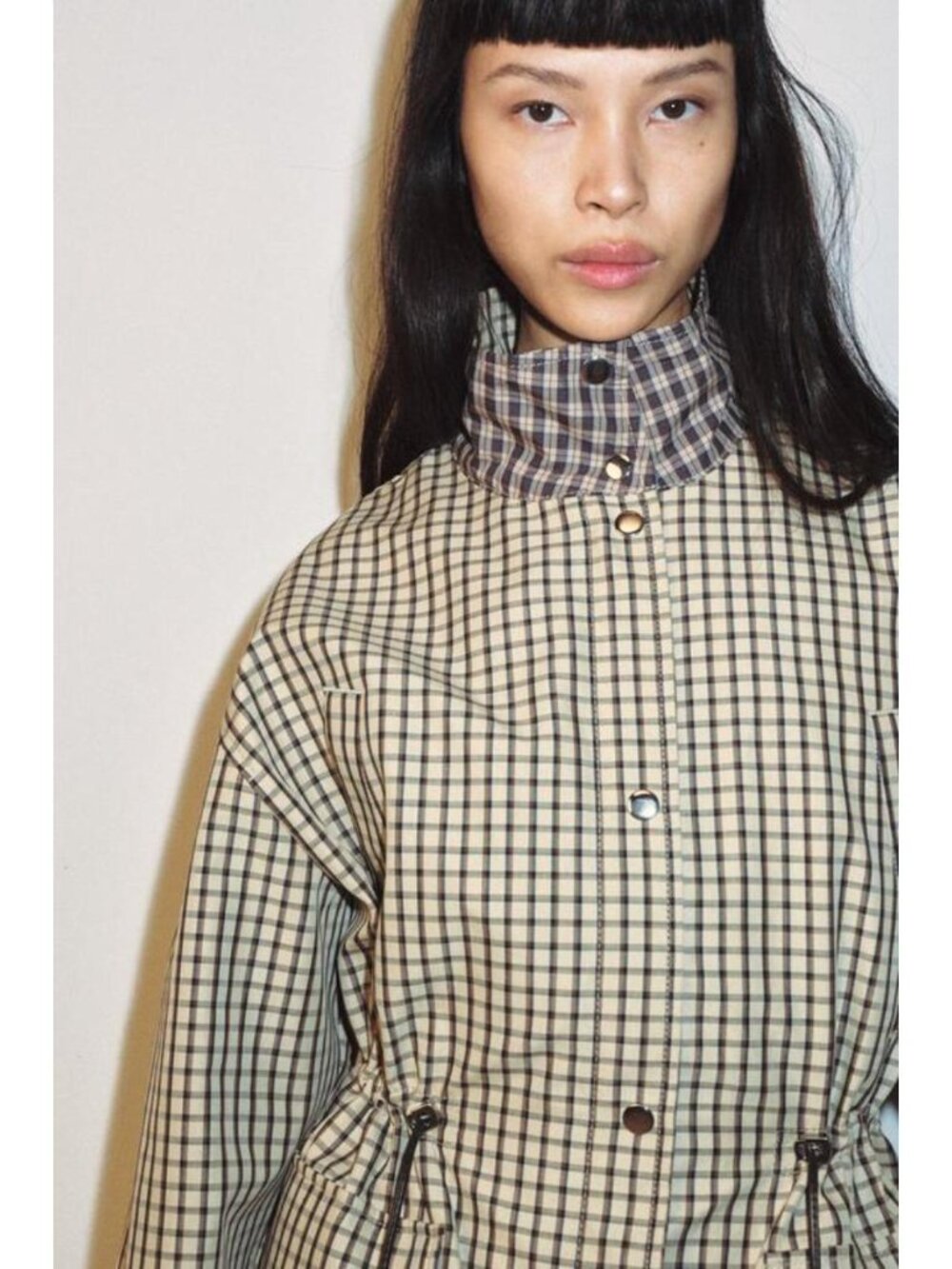 ZARA PLAID HIGH-NECK JACKET - Picture 4 of 14